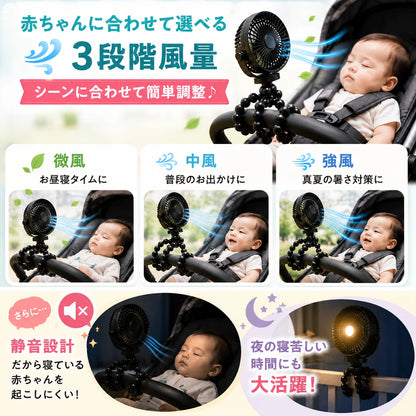 Natsu-breeze™ベビーカー用扇風機